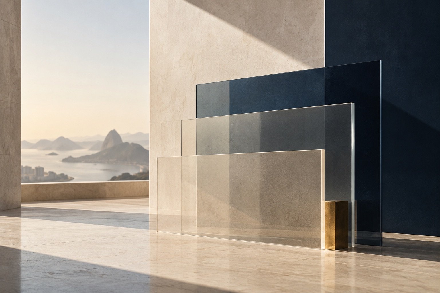 Camadas de vidro em arquitetura contemporânea